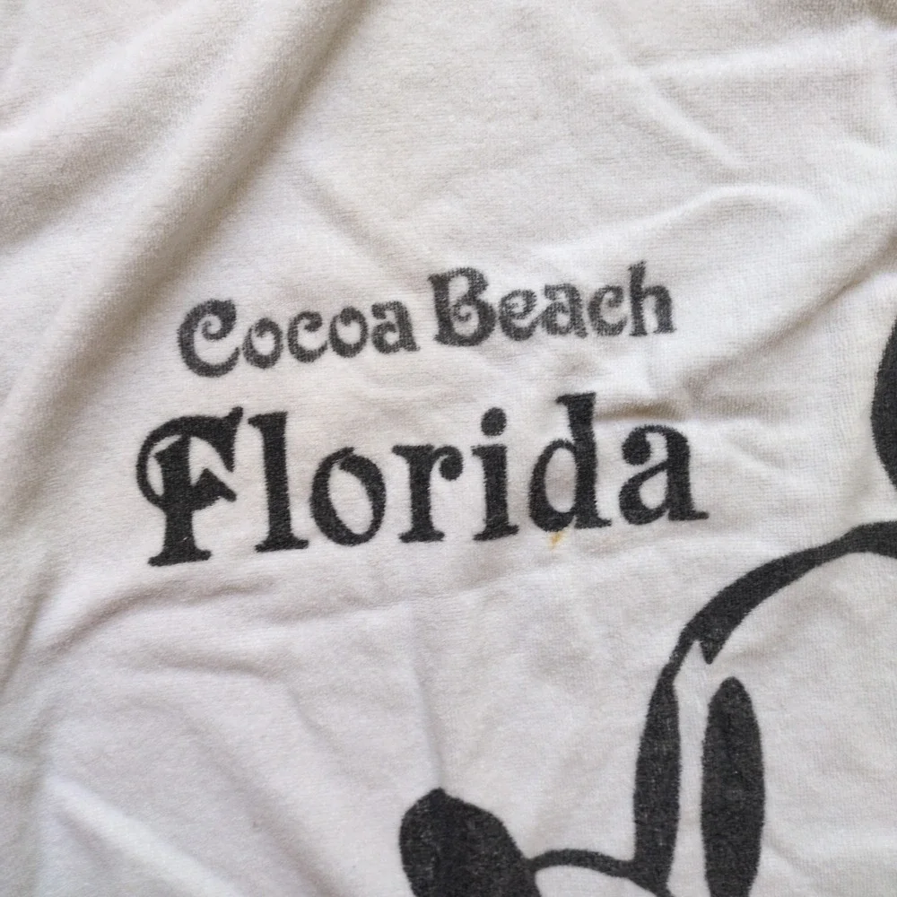 Vtg Disney Mickey Mouse Beach Towel Cocoa Beach Florida 28x52